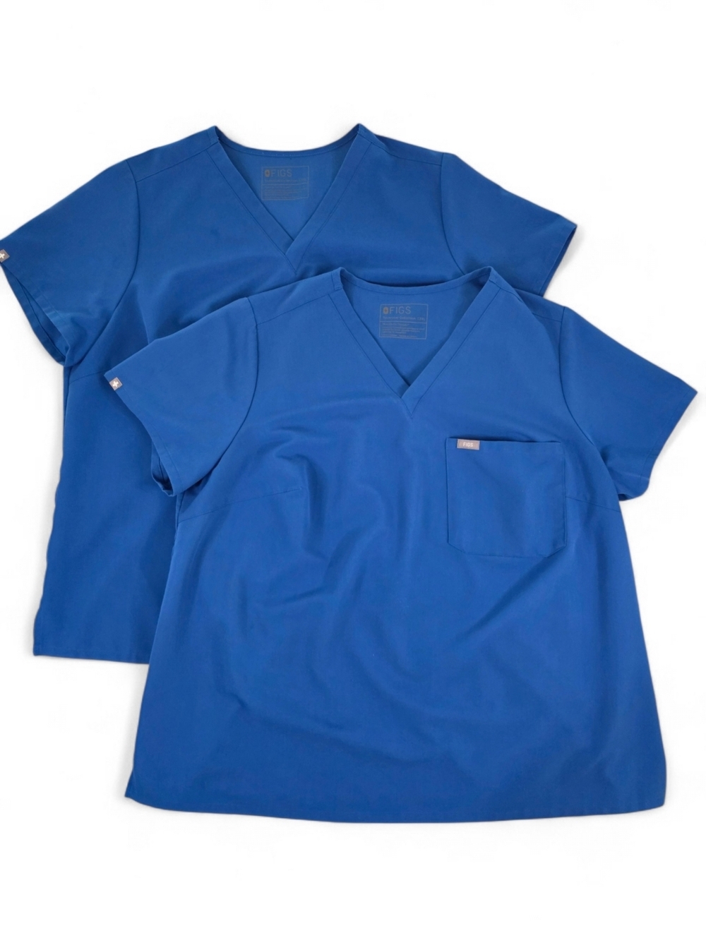 FIGS Catarina Scrub Tops Lot Of 2 Blue 3XL Women’s Medical Uniform Workwear